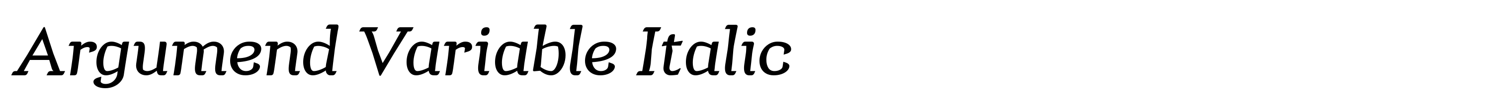 Argumend Variable Italic